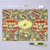Monogramm "M" William Morris Design Seidenpapier (Handwerk)