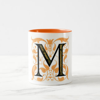 Monogramm M Zweifarbige Tasse