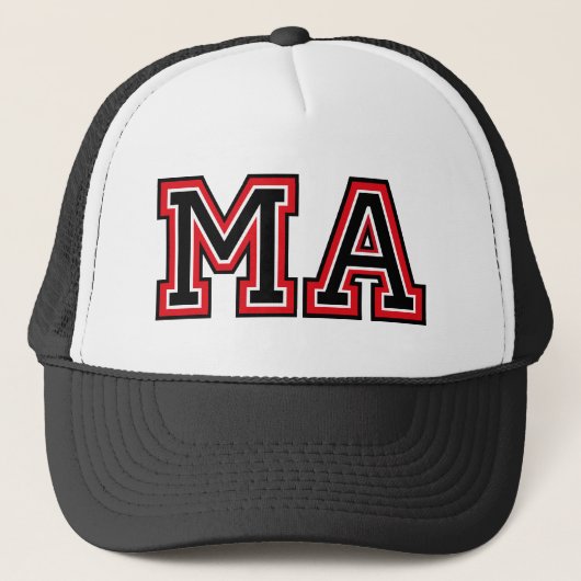 Monogramm "MA"-Initialen Truckerkappe (Vorderseite)