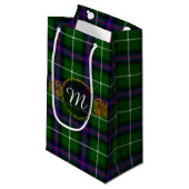 Monogramm MacDonald des InselnTartan Kleine Geschenktüte (Vorderseite Schrägansicht)