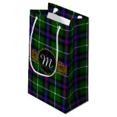 Monogramm MacDonald des InselnTartan Kleine Geschenktüte (Rückseite Schrägansicht)