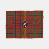 Monogramm MacDonald von Glencoe Tartan Fleecedecke (Vorderseite (Horizontal))