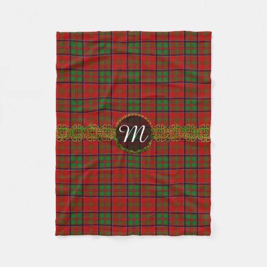 Monogramm MacDonald von Glencoe Tartan Fleecedecke (Vorderseite)
