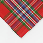 Monogramm MacFarlane Roter Tartan Fleecedecke (Ecke)