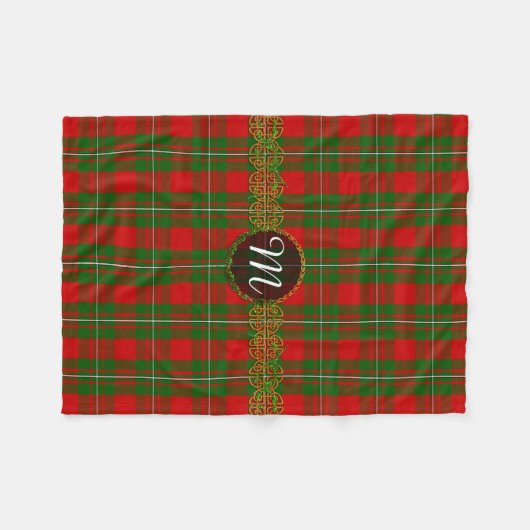 Monogramm MacGregor Tartan Fleecedecke (Vorderseite (Horizontal))