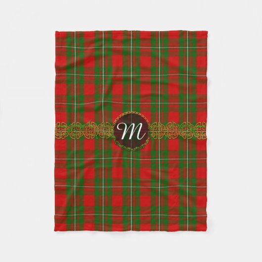 Monogramm MacGregor Tartan Fleecedecke (Vorderseite)