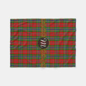 Monogramm MacLean von Duart Tartan Fleecedecke (Vorderseite (Horizontal))