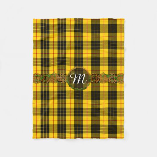 Monogramm MacLeod Tartan Fleecedecke (Vorderseite)