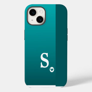 Monogramm Mädchenhaft Grün Herz Einfach Modern Chi iPhone 14 Hülle