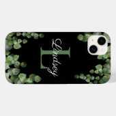 Monogramm Mädchenhaft Stilvoller Eukalyptus Case-Mate iPhone Hülle (Rückseite (Horizontal))
