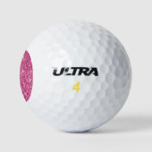 Monogramm Magenta Glitter Golfball (Logo)