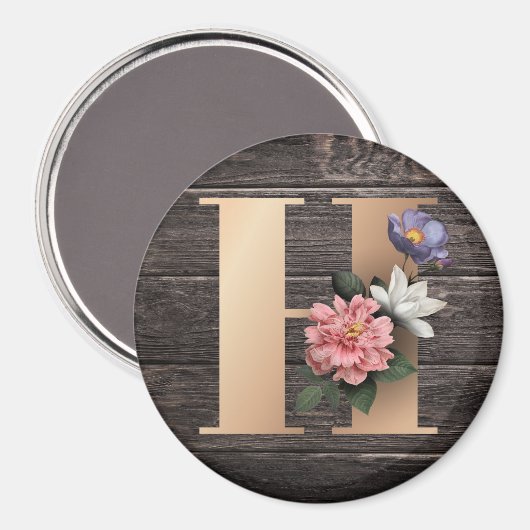 Monogramm Magnet (Vorderseite/Rückseite)