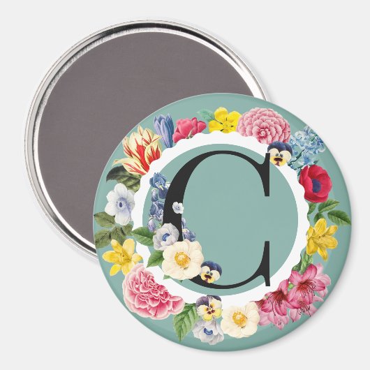 Monogramm Magnet (Vorderseite/Rückseite)