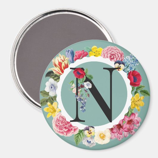 Monogramm Magnet (Vorderseite/Rückseite)