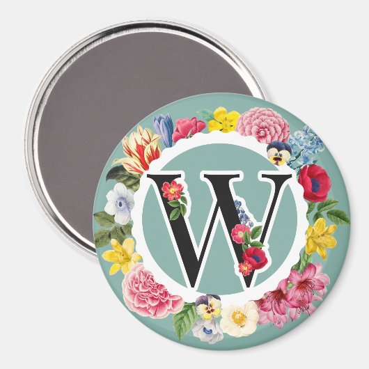 Monogramm Magnet (Vorderseite/Rückseite)