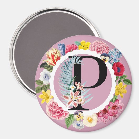 Monogramm Magnet (Vorderseite/Rückseite)