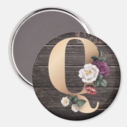 Monogramm Magnet (Vorderseite/Rückseite)