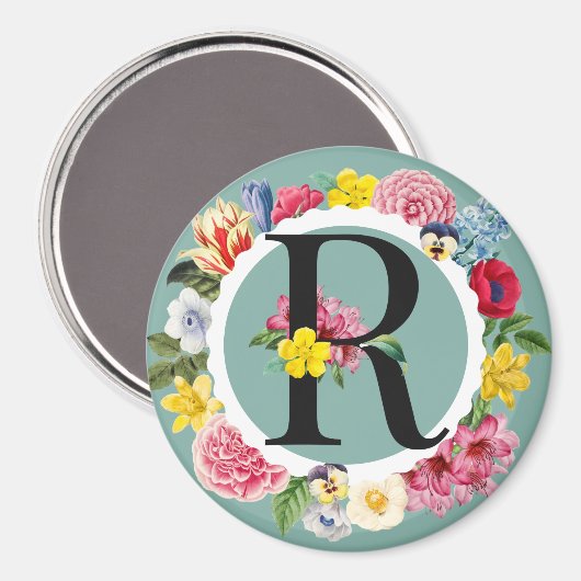 Monogramm Magnet (Vorderseite/Rückseite)