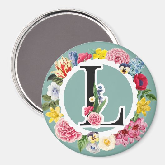 Monogramm Magnet (Vorderseite/Rückseite)
