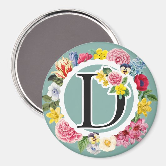 Monogramm Magnet (Vorderseite/Rückseite)