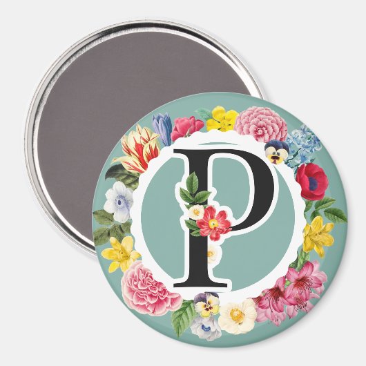 Monogramm Magnet (Vorderseite/Rückseite)