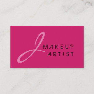 Monogramm Make-up-Artist Dogwood-Rose Hintergrund Visitenkarte