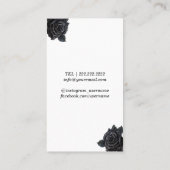 Monogramm Makeup & Hair Stylist Elegant Dark Flora Visitenkarte (Rückseite)