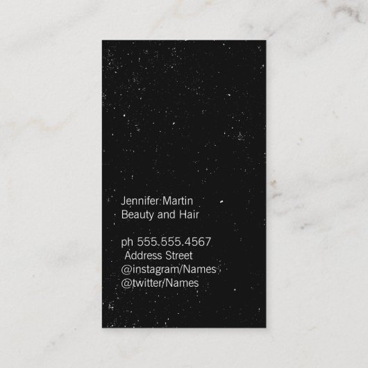 Monogramm/Makeup-Lipstick Visitenkarte (Rückseite)