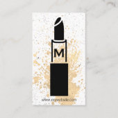 Monogramm/Makeup-Lipstick Visitenkarte (Vorderseite)
