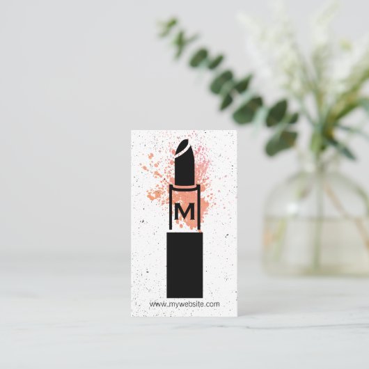 Monogramm/Makeup Visitenkarte (Stehend Vorderseite)