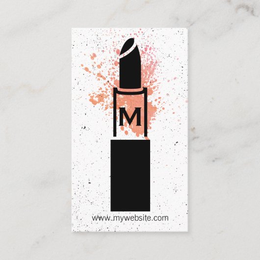 Monogramm/Makeup Visitenkarte (Vorderseite)