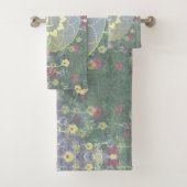 Monogramm Mandala und Wildblume Badhandtuch Set (Insitu)