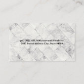Monogramm | Marble Tile Visitenkarte (Rückseite)
