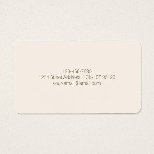 Monogramm, Marke oder Firmenname | Off-white Brown (Rückseite)