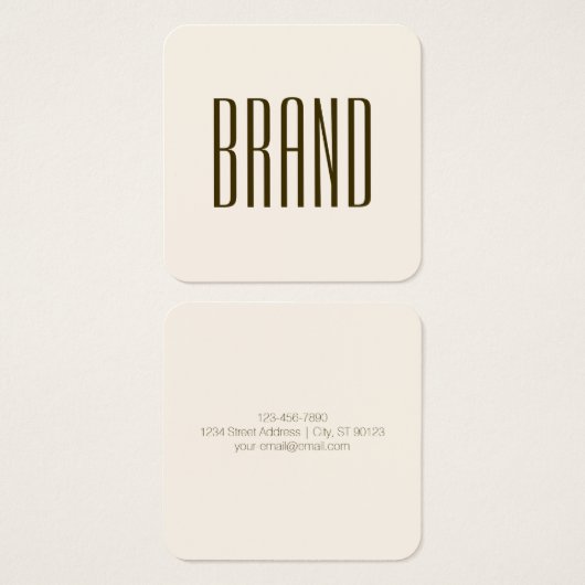 Monogramm, Marke oder Firmenname | Off-white Brown (Vorne & Hinten)