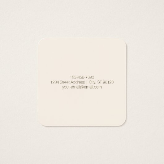 Monogramm, Marke oder Firmenname | Off-white Brown (Rückseite)