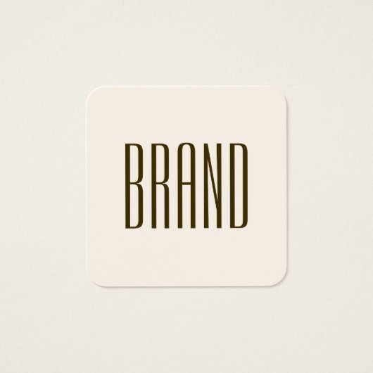 Monogramm, Marke oder Firmenname | Off-white Brown (Vorderseite)