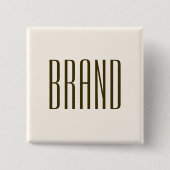 Monogramm, Marke oder Firmenname | Off-white Brown Button (Vorderseite)