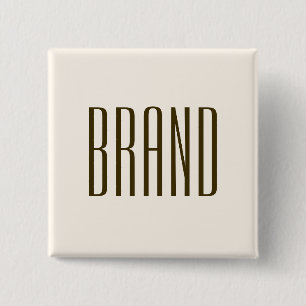 Monogramm, Marke oder Firmenname Off-white Brown Button