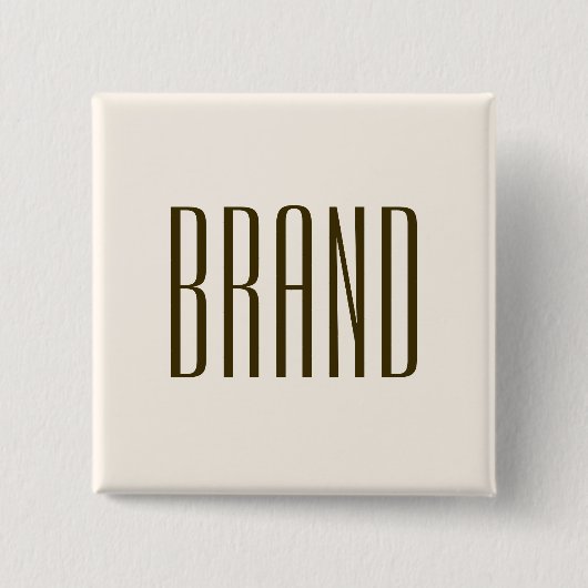 Monogramm, Marke oder Firmenname | Off-white Brown Button (Vorderseite)