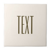 Monogramm, Marke oder Firmenname | Off-white Brown Fliese (Vorderseite)