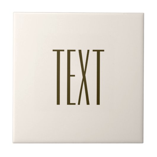 Monogramm, Marke oder Firmenname | Off-white Brown Fliese (Vorderseite)