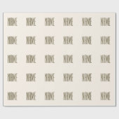 Monogramm, Marke oder Firmenname | Off-white Brown Geschenkpapier (Flach)