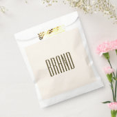 Monogramm, Marke oder Firmenname | Off-white Brown Geschenktütchen (Versiegelt)