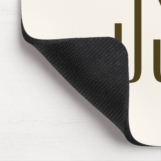 Monogramm, Marke oder Firmenname | Off-white Brown Mousepad (Ecke)