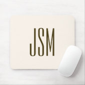 Monogramm, Marke oder Firmenname | Off-white Brown Mousepad (Mit Mouse)