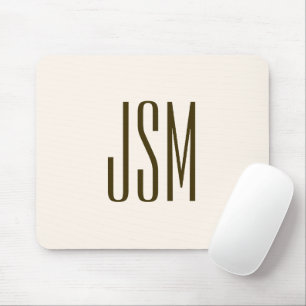 Monogramm, Marke oder Firmenname   Off-white Brown Mousepad