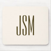 Monogramm, Marke oder Firmenname | Off-white Brown Mousepad (Vorne)