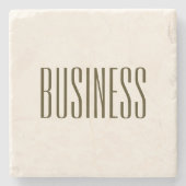 Monogramm, Marke oder Firmenname | Off-white Brown Steinuntersetzer (Vorderseite)