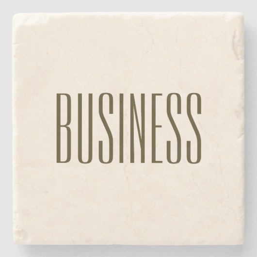 Monogramm, Marke oder Firmenname | Off-white Brown Steinuntersetzer (Vorderseite)